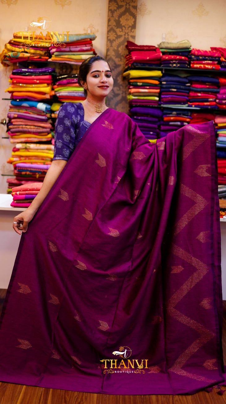 Pineapple mulberry saree