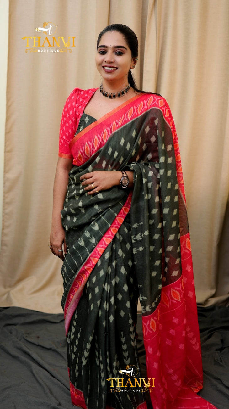Kota Ikat Cotton Saree