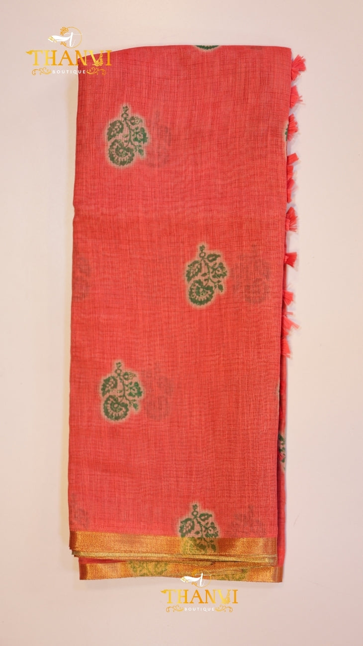 kora cotton saree