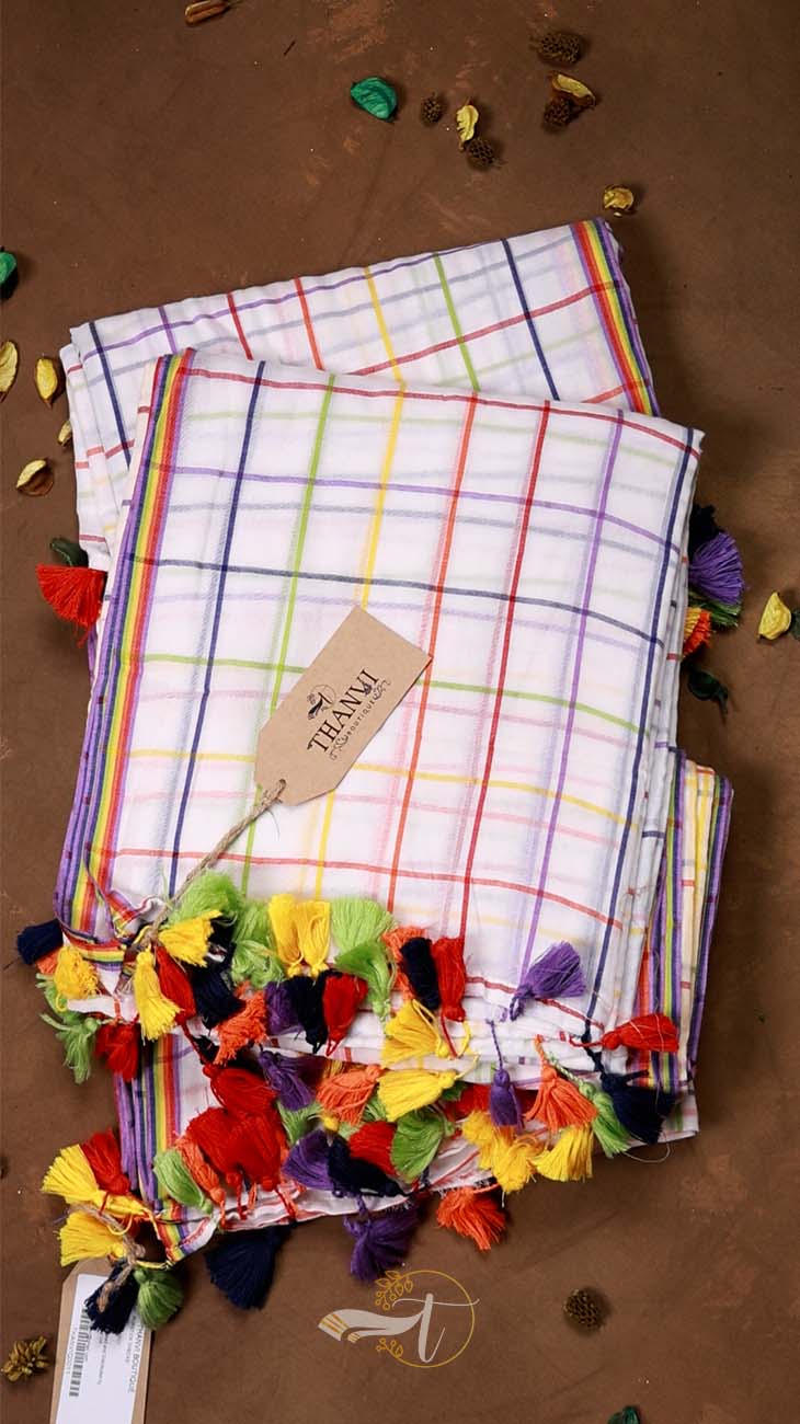 Popstick Checks Saree