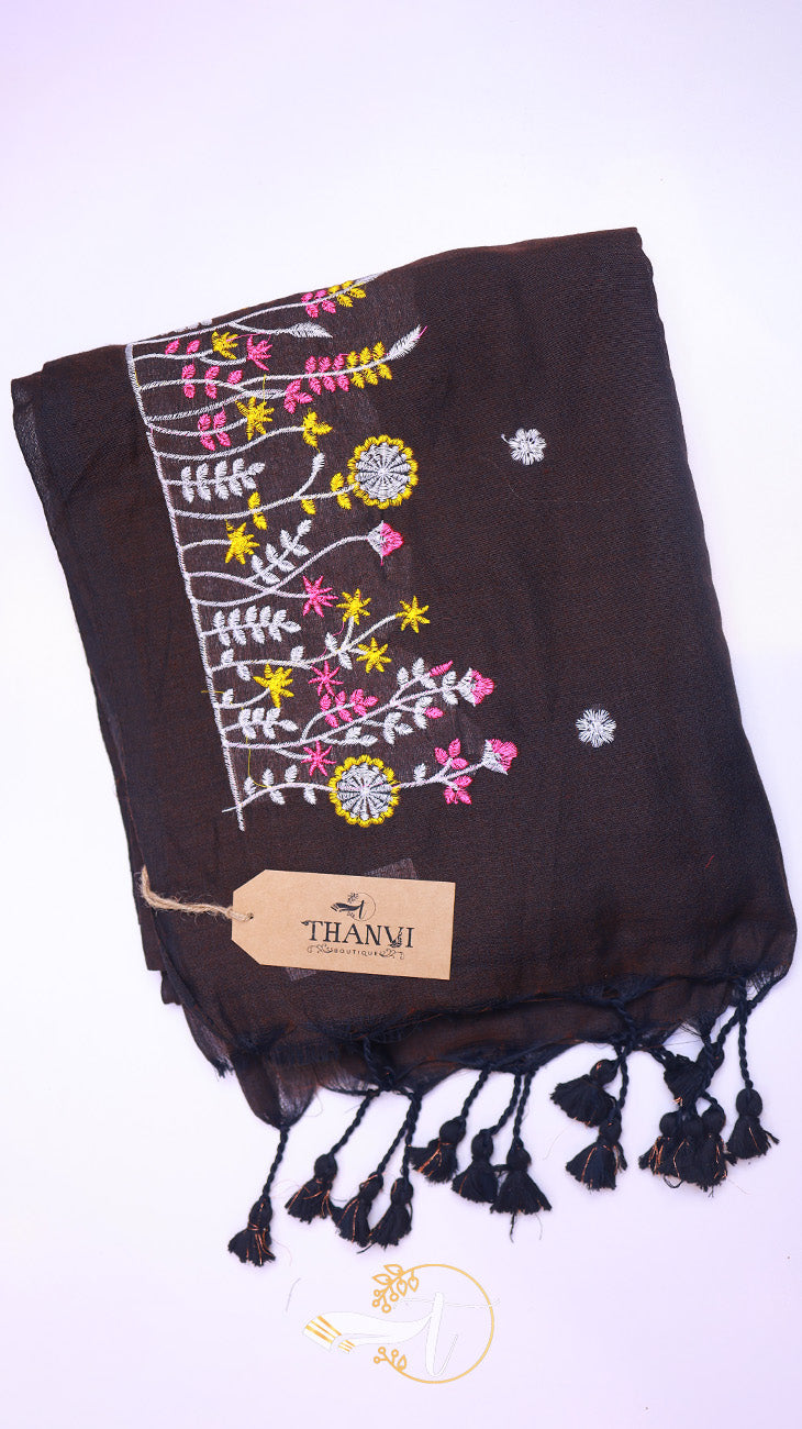 Flower Embroidery Saree