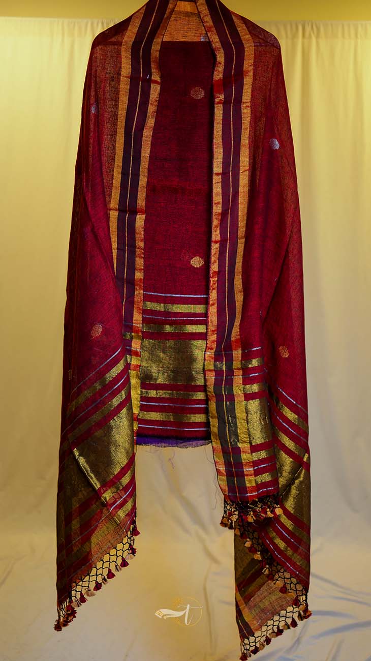 Linen top with Dupatta Salwar