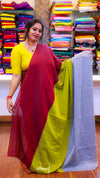 Triple Shade Cotton Saree
