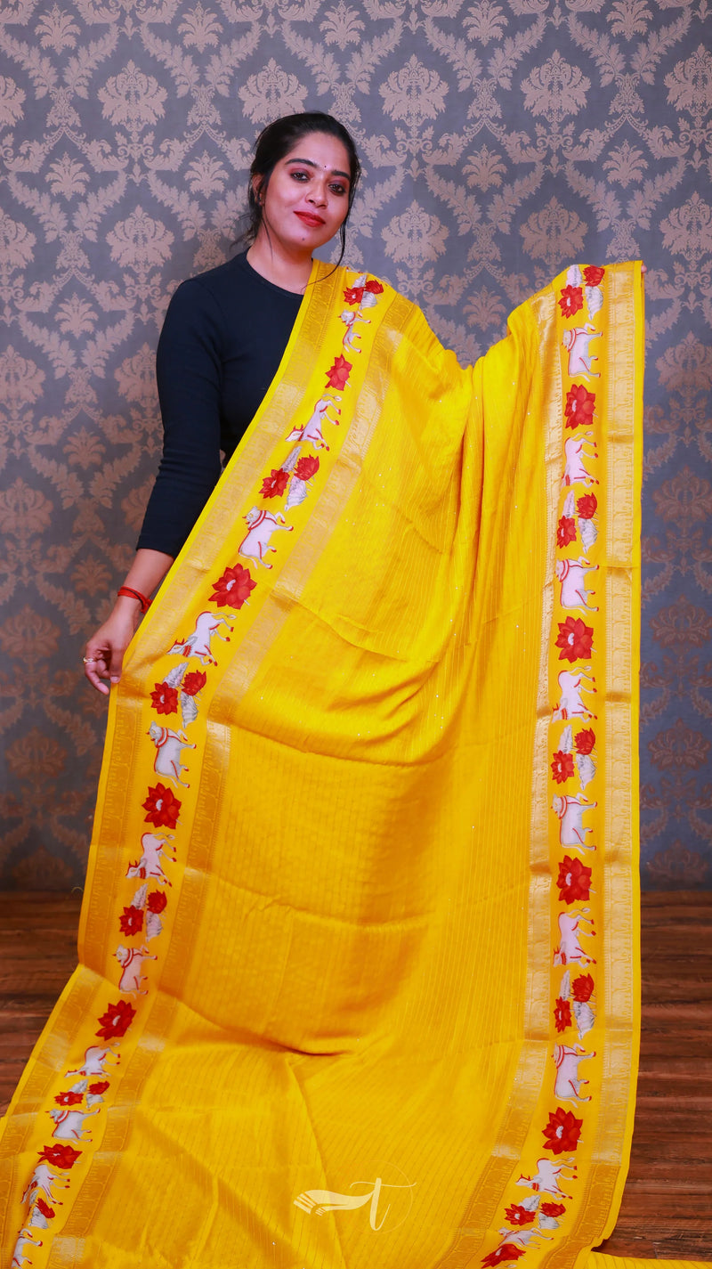 Elephant Silk Saree