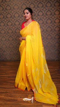 Plain Linen Saree