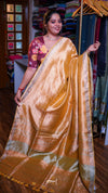 Premium Metallic Tissue Linen Saree