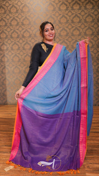 Zari Emb Stripes Border