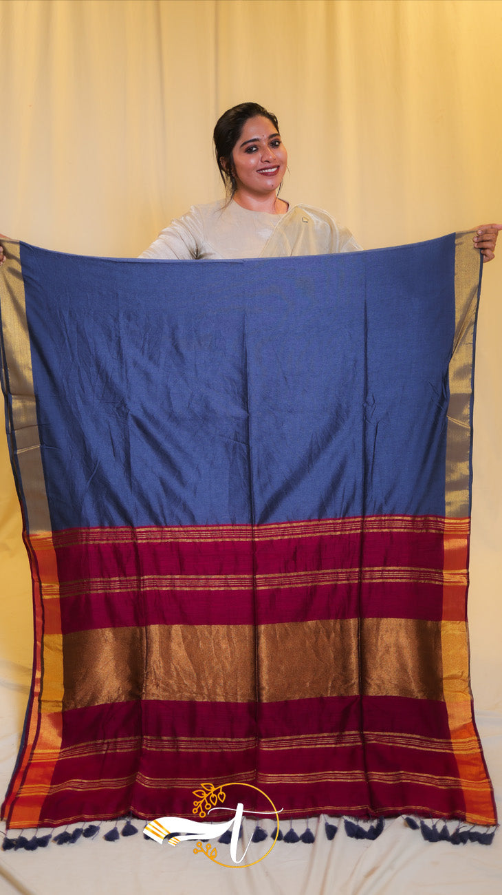 Premium Cotton Zari Saree