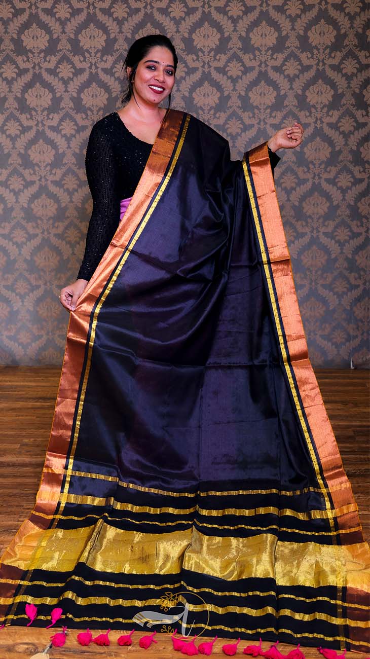 Metallic Tissue Cotton Saree