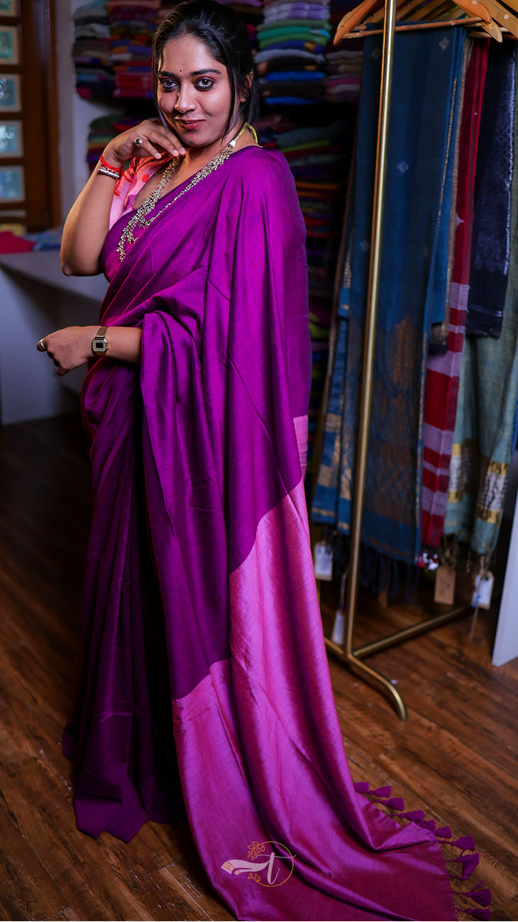 Mulberry Cotton Saree
