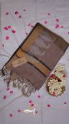 Linen Paithani Jacquard Saree