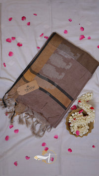 Linen Paithani Jacquard Saree