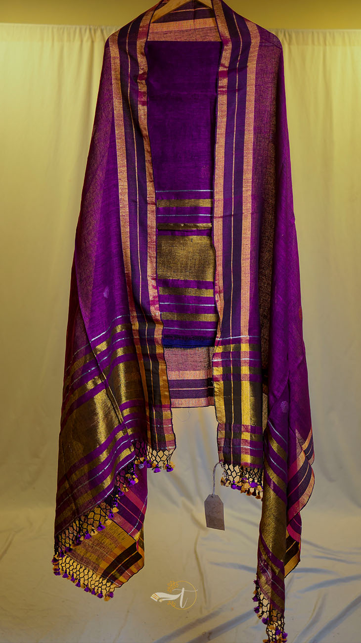 Linen top with Dupatta Salwar