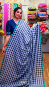 Popstick Checks Saree