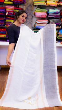 Kanchi Checks Linen Saree