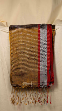 Pallu Stripe Tissue Linen Border