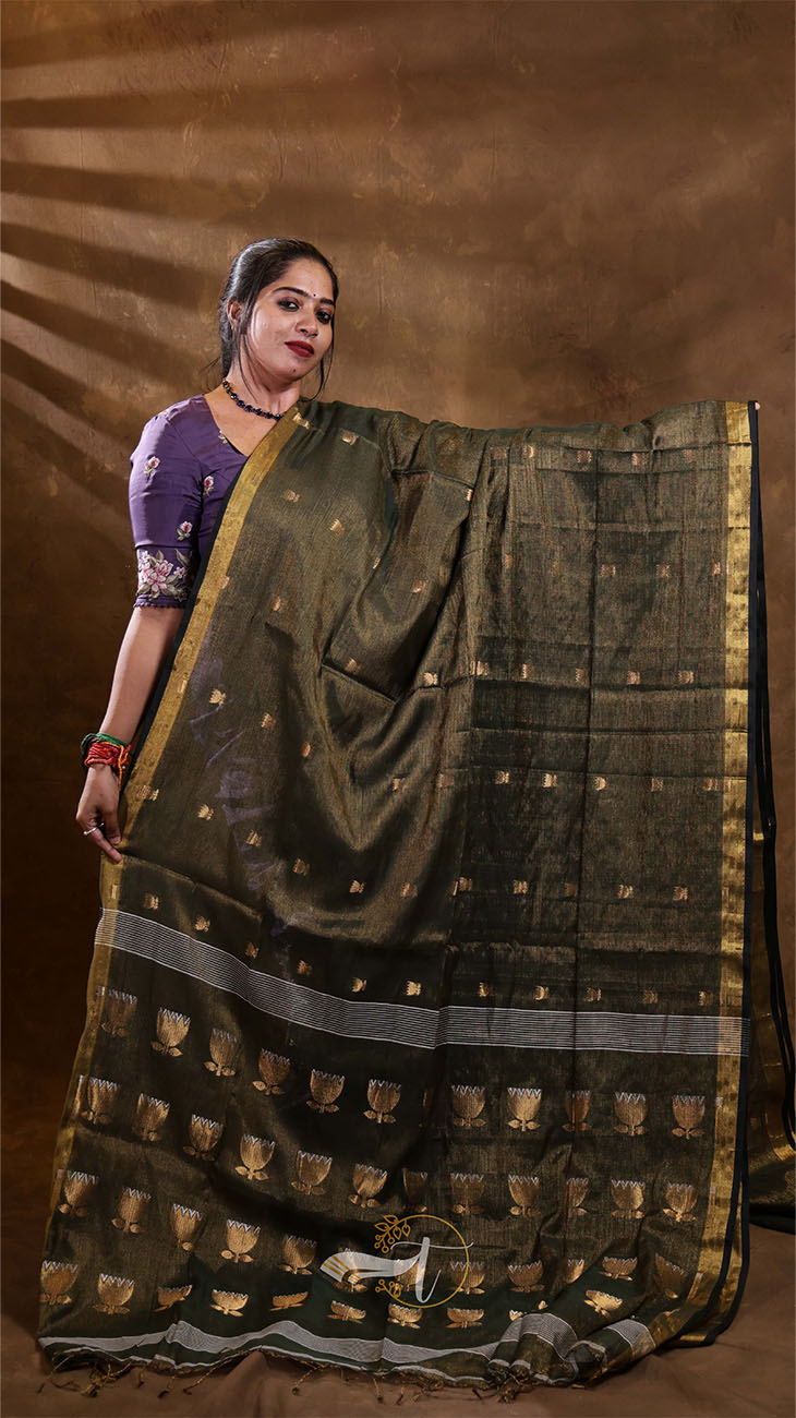 Lotus Tissue Saree