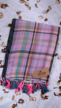 Popstick Checks Saree