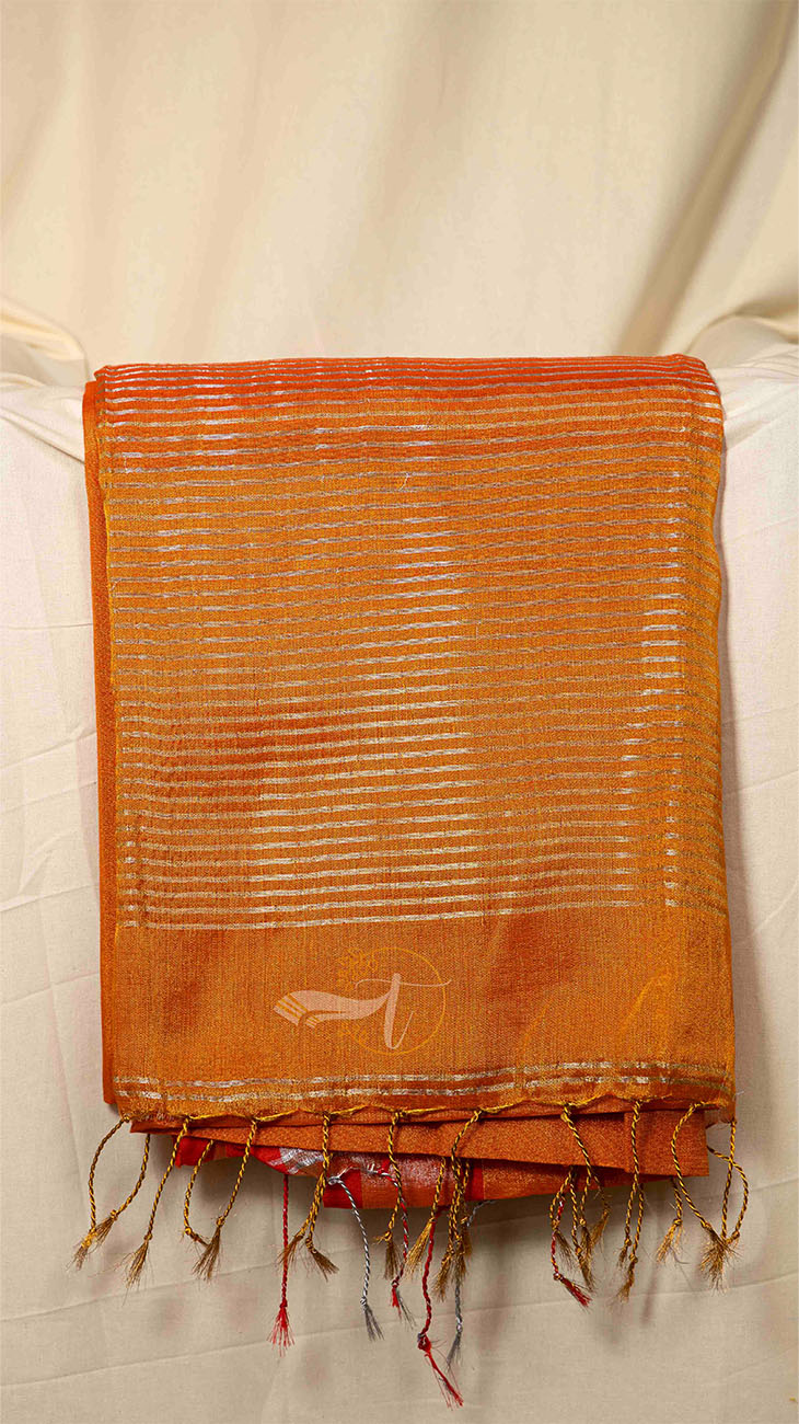 Pallu Stripe Tissue Linen Border