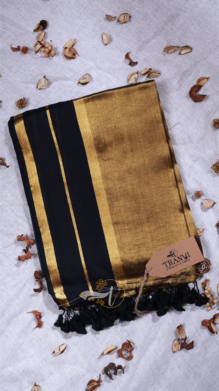 Crushed Tissue Cotton Saree