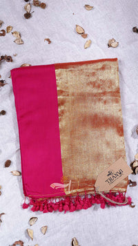 Crushed Tissue Cotton Saree