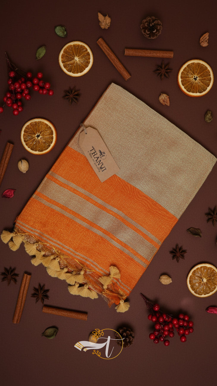 Metallic Tissue Cotton Saree