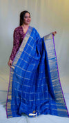 Checks Zari Linen Saree