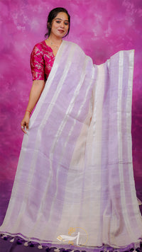 Kanchi Checks Linen Saree