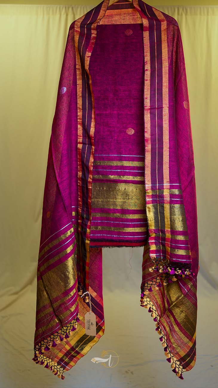 Linen top with Dupatta Salwar