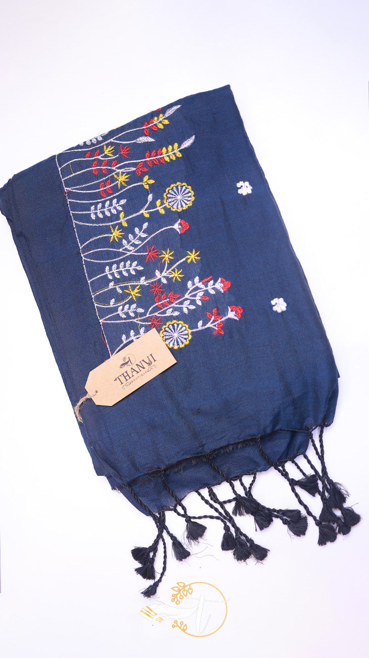 Flower Embroidery Saree
