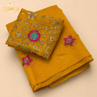 Cotton Embroidery Saree