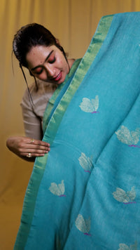Butterfly Linen Saree