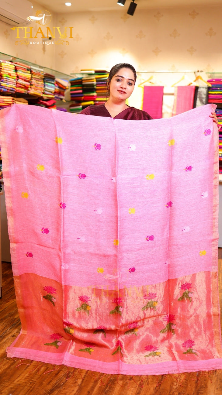 Linen Matka Tissue Saree