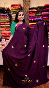 Applique Embroidery Saree