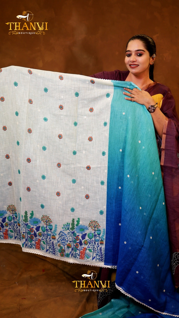 Lace Border Saree