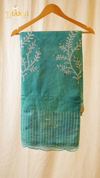 Kotta Cotton Mirror Work Saree