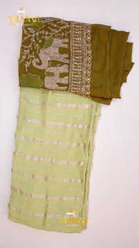 Crushed Satin Saree