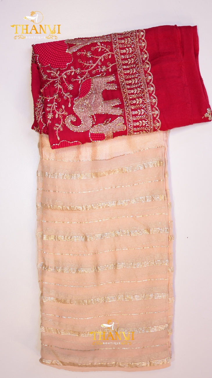 Crushed Satin Saree
