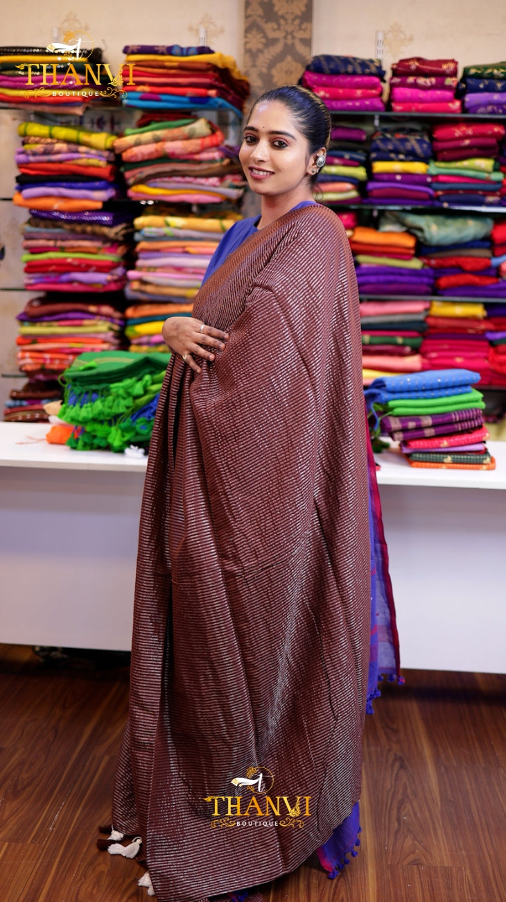Muslin Mashru  Saree