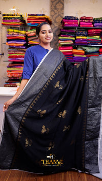 Zari Emb Stripes Border Saree