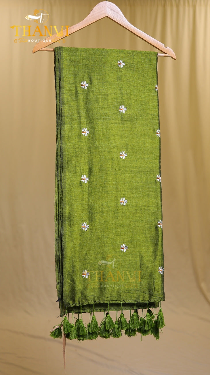 Mulberry Embriodery Saree
