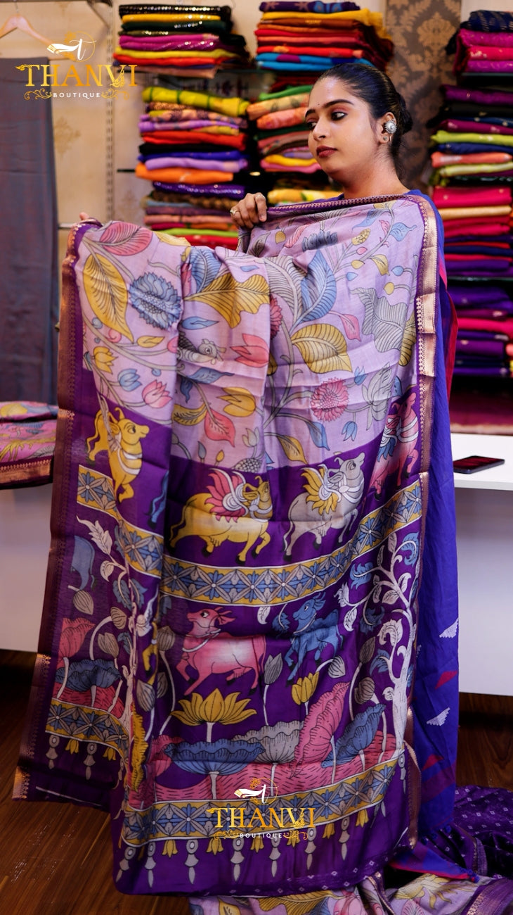 Modal Kalamkari Saree