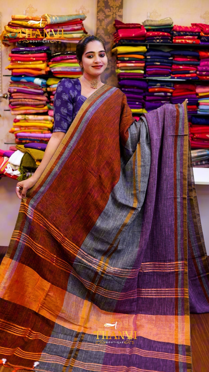 Linen Saree