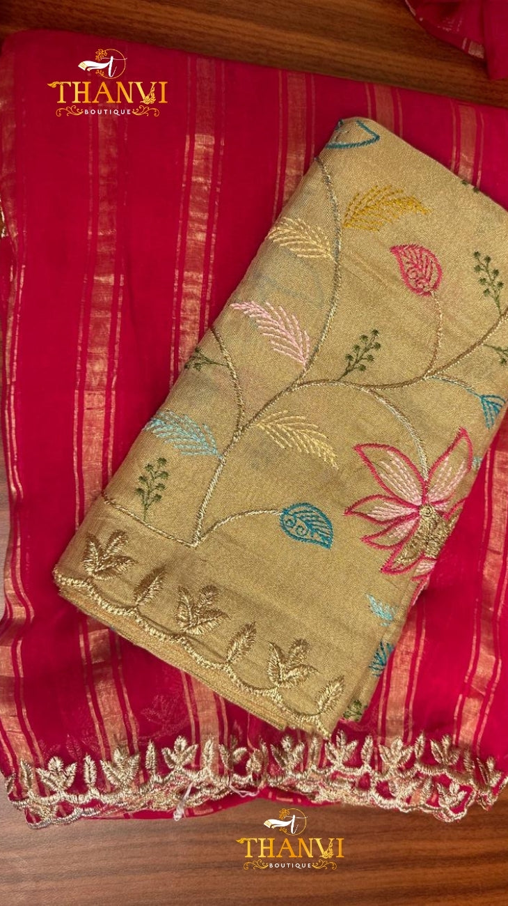 Premium Tissue Raga Saree