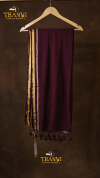 Silver Zari String Border Saree