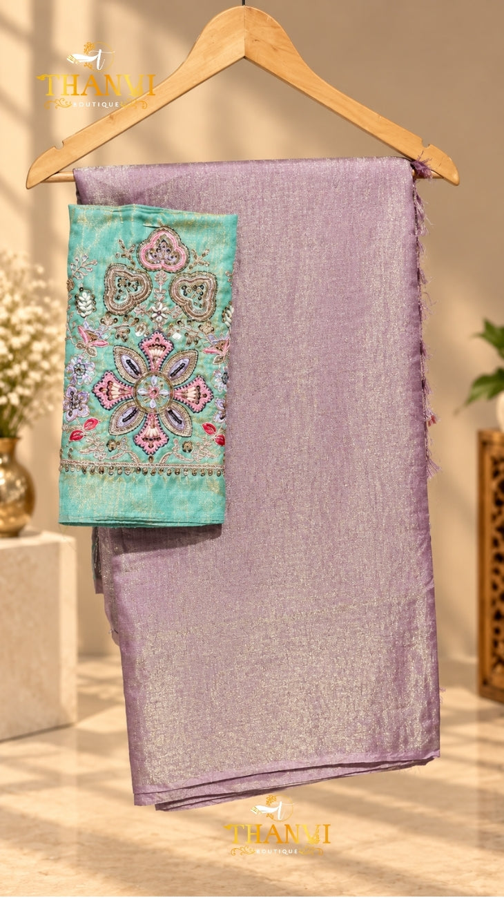 Georgette Emb Saree