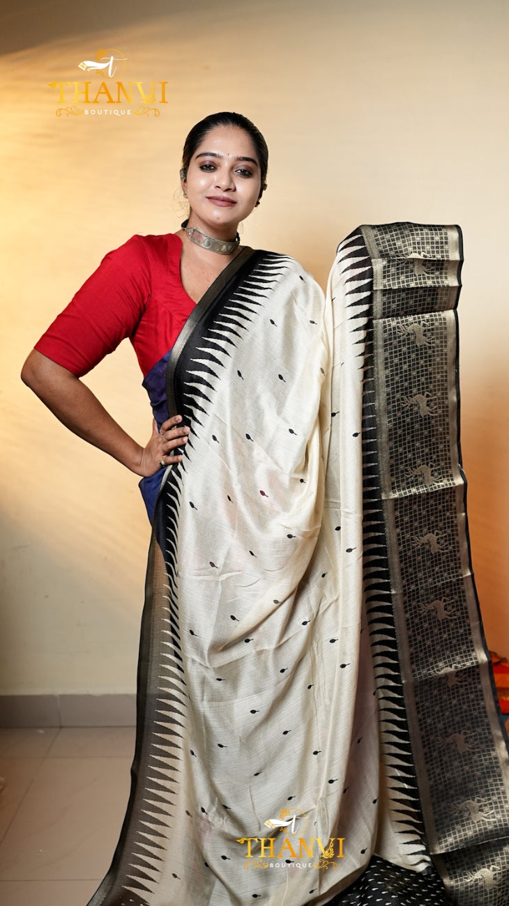 Ikat Deer Saree