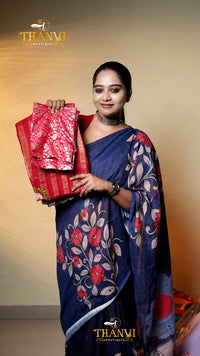 Raga Tissue Embroidery Saree