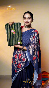 Raga Tissue Embroidery Saree