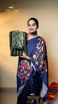 Raga Tissue Embroidery Saree